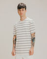 Playera Blanca Con Rayas,BLANCO